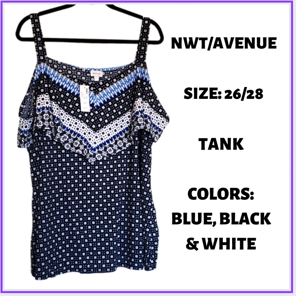 🔥NWT/AVENUE TIERED TANK TOP